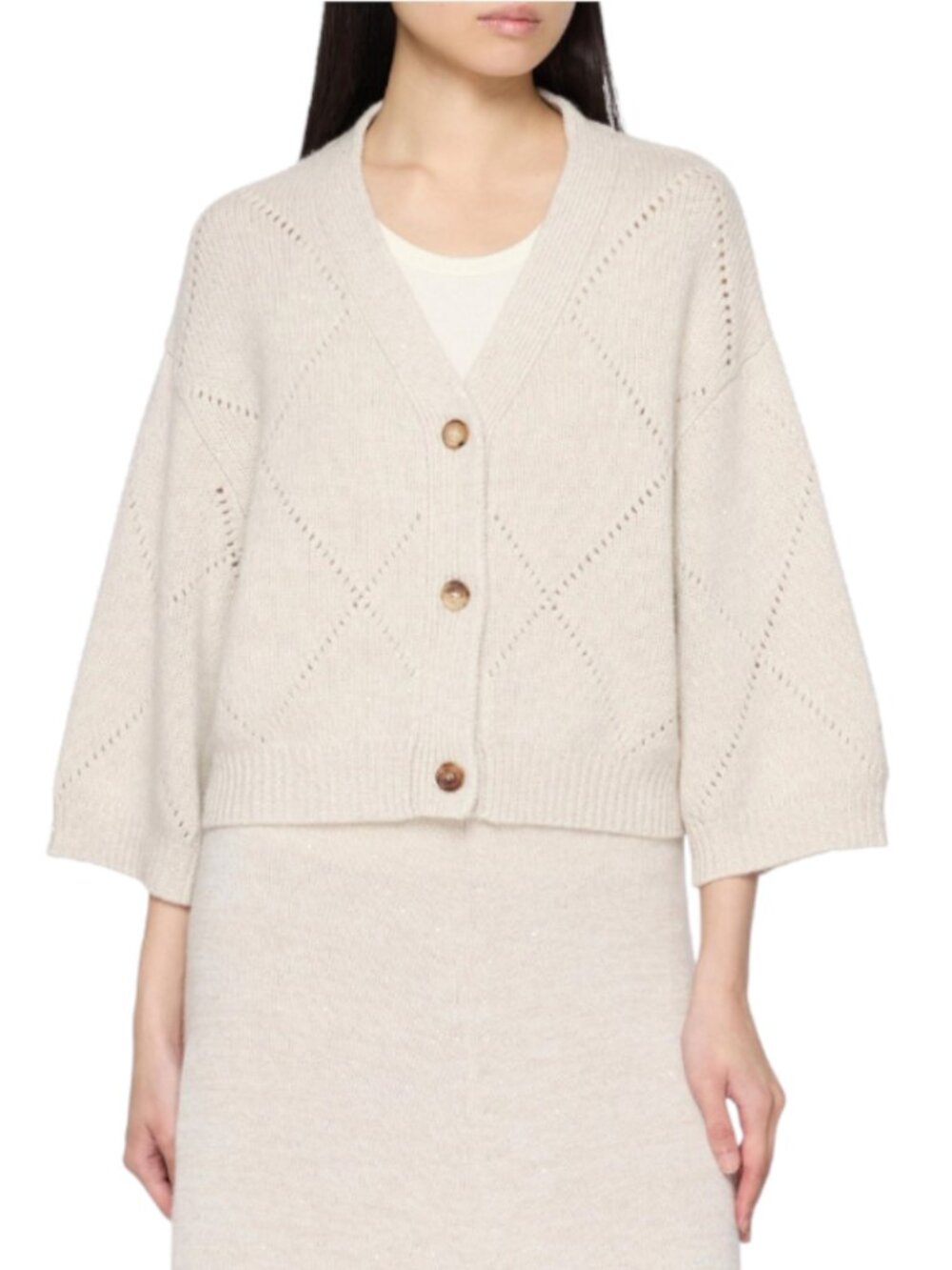 Arch4 Hollingsworth Knit Cardigan Sweater Womens XS Ivory Beige Cotton Cashmere